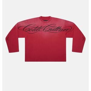 Cold Culture Men’s Crossed Script Long Sleeve Red Large